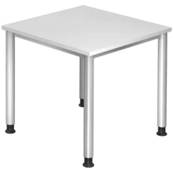HILO 8 S | Schreibtisch 80 x 80 höhenverstellbar Weiß
