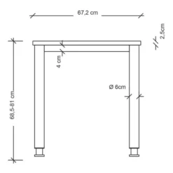 HILO 612 S | Schreibtisch 120 x 67 höhenverstellbar Asteiche/Silber