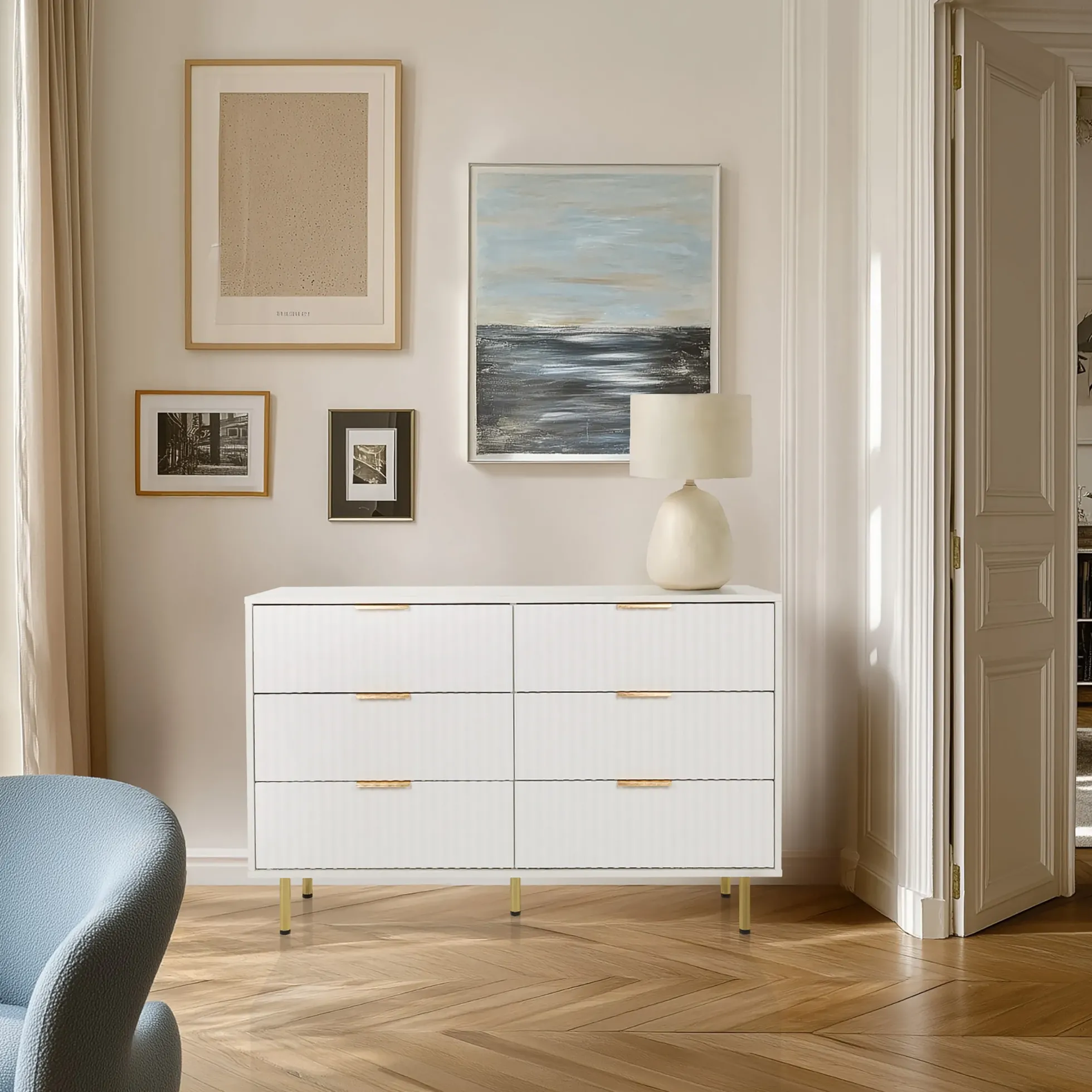 HJELLE - Sideboard Weiß