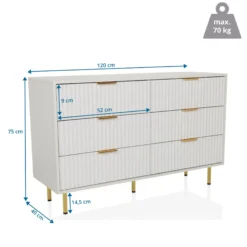 HJELLE - Sideboard Weiß