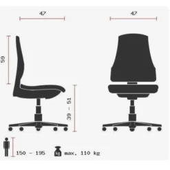 HJH SOLUTION BASIC - Profi Bürostuhl Schwarz
