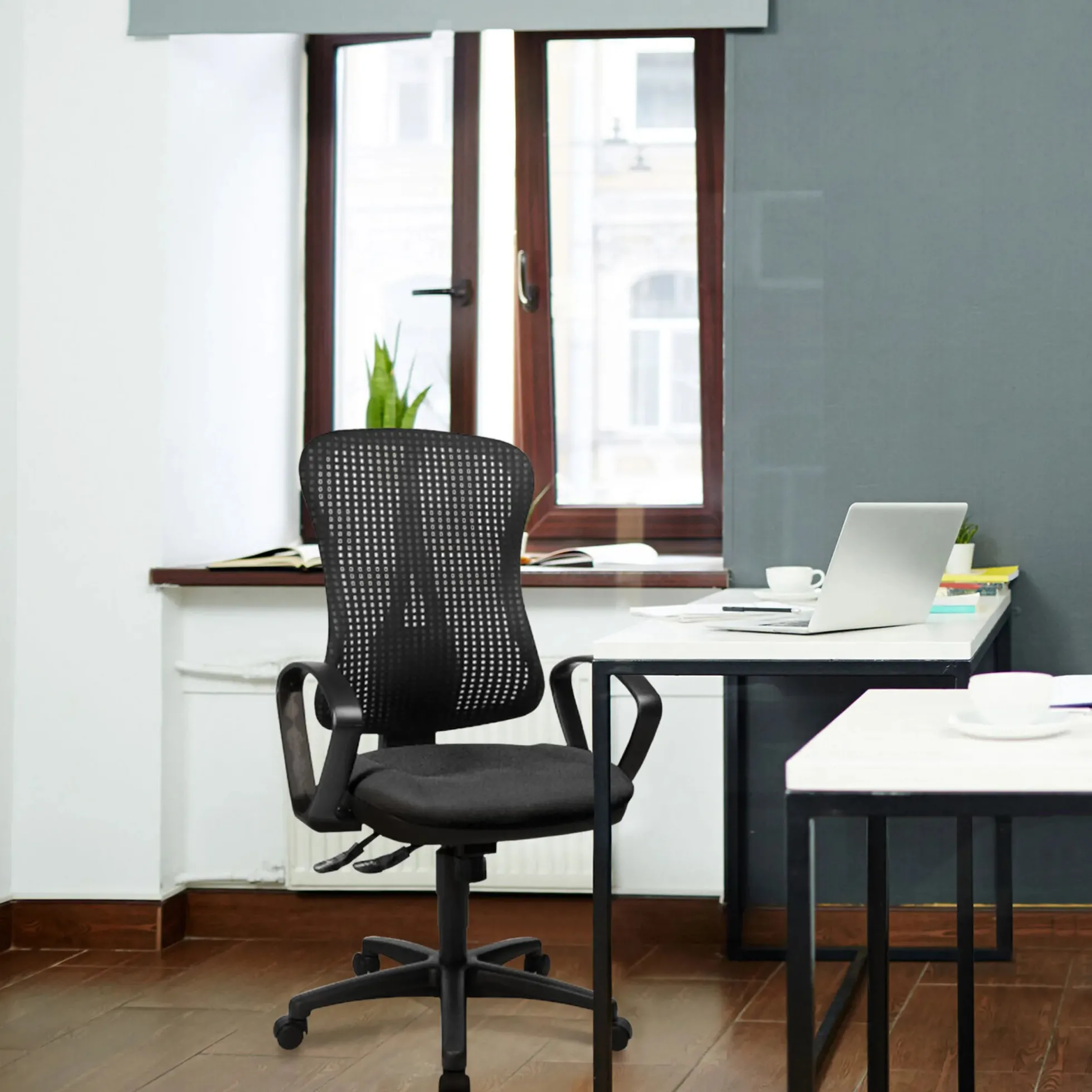 HJH SOLUTION PRO AL.B2 - Profi Bürostuhl Anthrazit