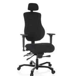 24 HOURS BASIC | Stoff - XXL Drehstuhl Schwarz