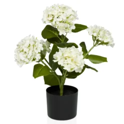 HYDRANGEA - Kunstpflanze Grün/Weiß