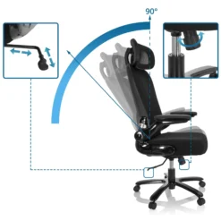 INSTRUCTOR SW I PRO | Stoff/Netz - XXL Drehstuhl Schwarz