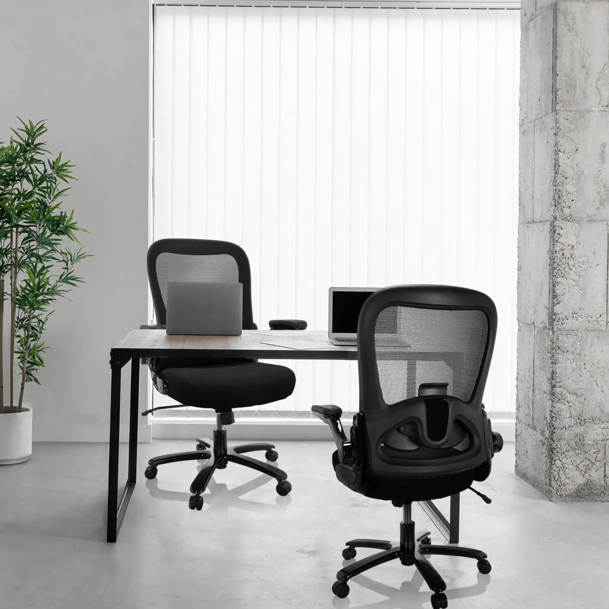 INSTRUCTOR SW I | Stoff/Netz - XXL Drehstuhl Schwarz