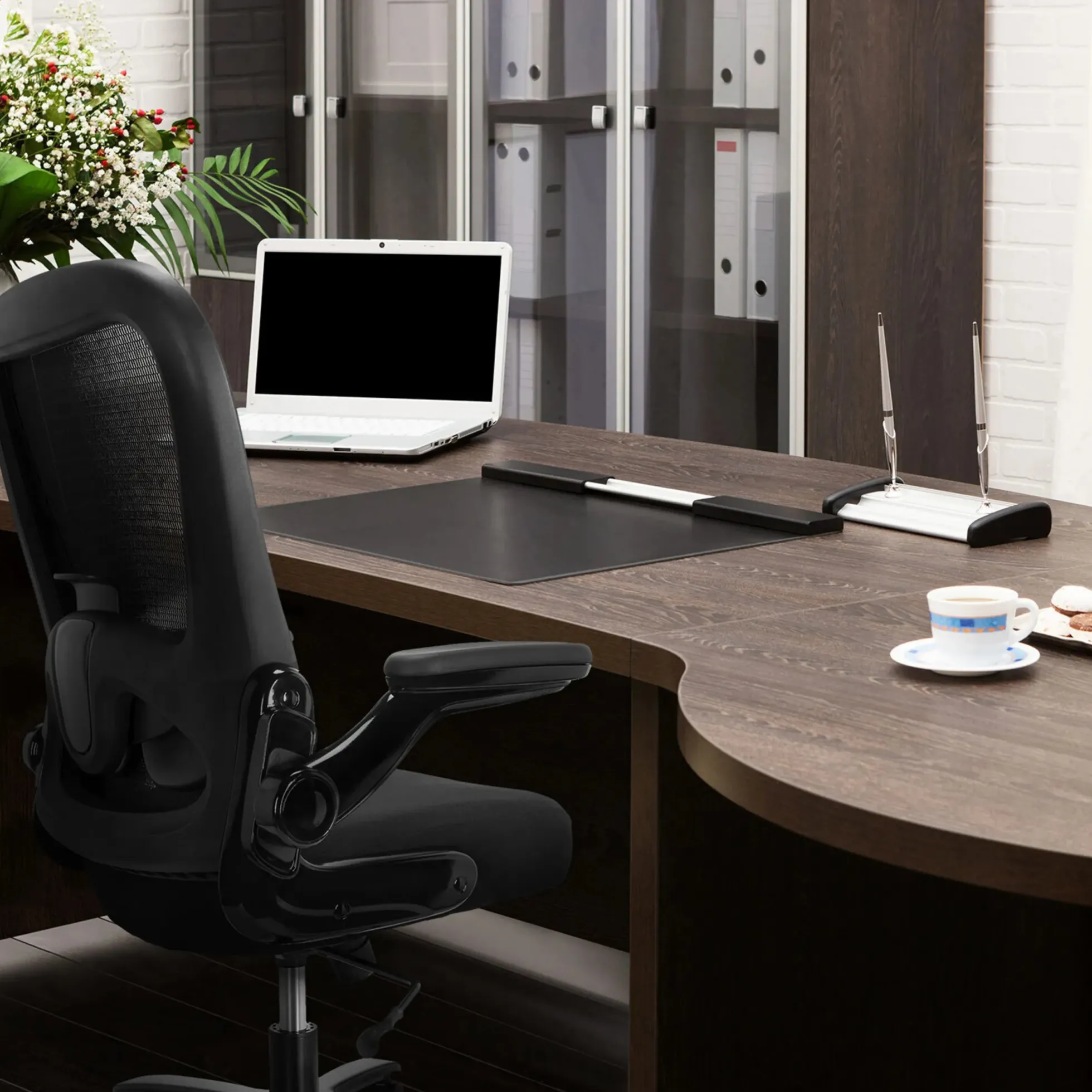 INSTRUCTOR SW I | Stoff/Netz - XXL Drehstuhl Schwarz