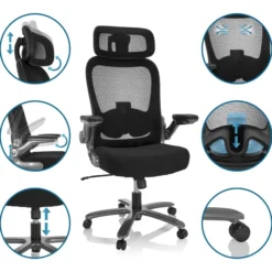 INSTRUCTOR T I PRO | Stoff/Netz - XXL Drehstuhl Schwarz