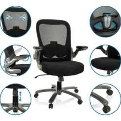 INSTRUCTOR T I | Stoff/Netz - XXL Drehstuhl Schwarz