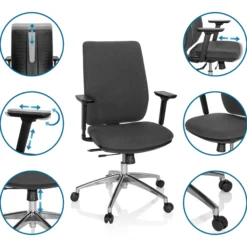 INTEGRIO I - Profi Bürostuhl Dunkelgrau