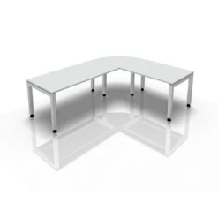 JAVA 16 S | Schreibtisch 160 x 80 höhenverstellbar Asteiche/Silber