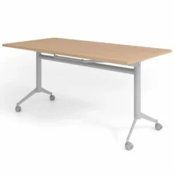 KALA 16 | Klapptisch fahrbar | 160 cm | Silber - Konferenztisch 160 x 80 Eiche