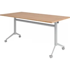 KALA 16 | Klapptisch fahrbar | 160 cm | Silber - Konferenztisch 160 x 80 Nussbaum