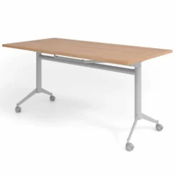 KALA 16 | Klapptisch fahrbar | 160 cm | Silber - Konferenztisch 160 x 80 Nussbaum
