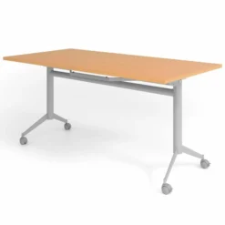 KALA 16 | Klapptisch fahrbar | 160 cm | Silber - Konferenztisch 160 x 80 Buche