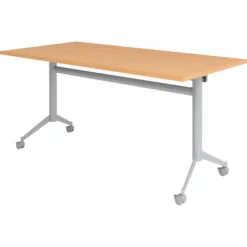 KALA 16 | Klapptisch fahrbar | 160 cm | Silber - Konferenztisch 160 x 80 Buche