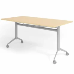 KALA 16 | Klapptisch fahrbar | 160 cm | Silber - Konferenztisch 160 x 80 Ahorn