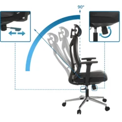 KAMIAK - Profi Bürostuhl Schwarz