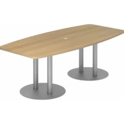 KARAT S 22 S - Karat mit Säulenfuß/Silber 220 x 103 Eiche