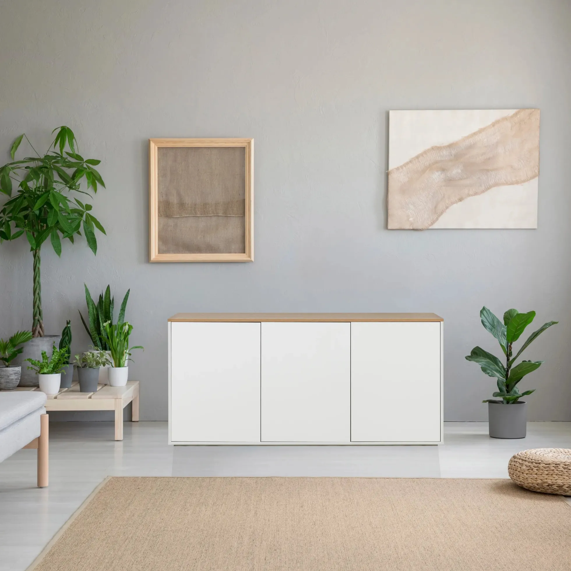 KELO S - Sideboard Weiß/Eiche
