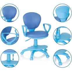KID COLOUR - Kinderdrehstuhl Blau