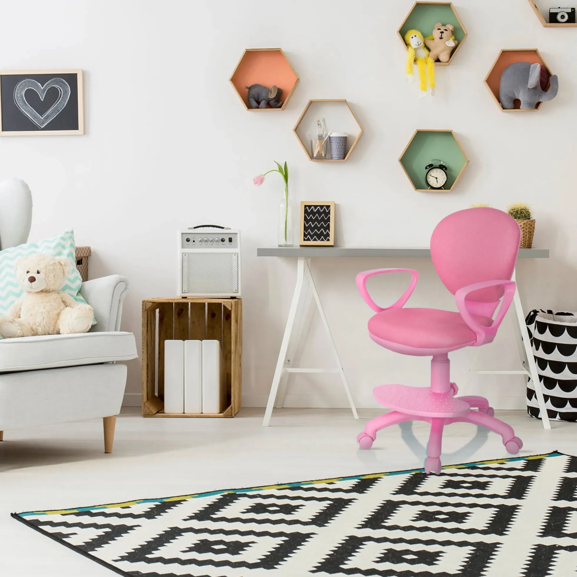 KID COLOUR - Kinderdrehstuhl Pink