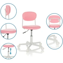 KIDDY BASE I - Kinderdrehstuhl Pink