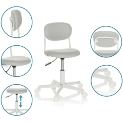 KIDDY BASE I - Kinderdrehstuhl Grau