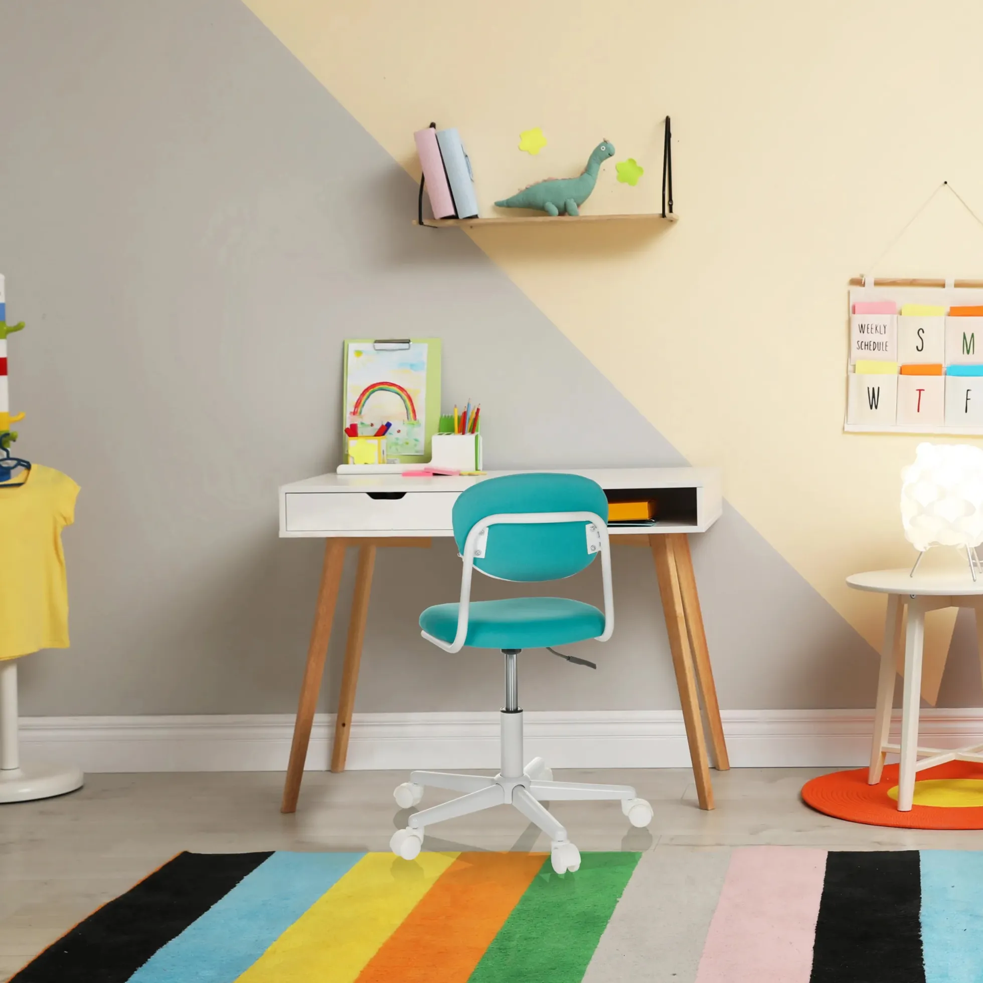KIDDY BASE I - Kinderdrehstuhl Türkis