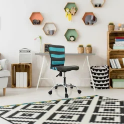KIDDY COMFORT I - Kinderdrehstuhl Grau/Türkis