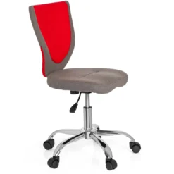 KIDDY COMFORT - Kinderdrehstuhl Grau/Rot