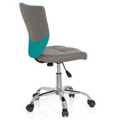 KIDDY COMFORT - Kinderdrehstuhl Grau/Türkis
