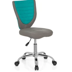 KIDDY COMFORT - Kinderdrehstuhl Grau/Türkis