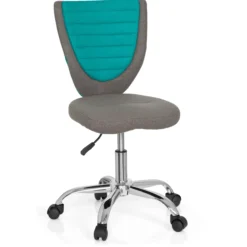KIDDY COMFORT - Kinderdrehstuhl Grau/Türkis