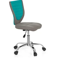KIDDY COMFORT - Kinderdrehstuhl Grau/Türkis
