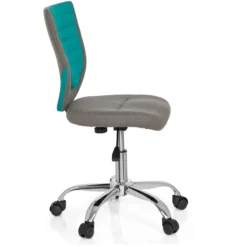 KIDDY COMFORT - Kinderdrehstuhl Grau/Türkis