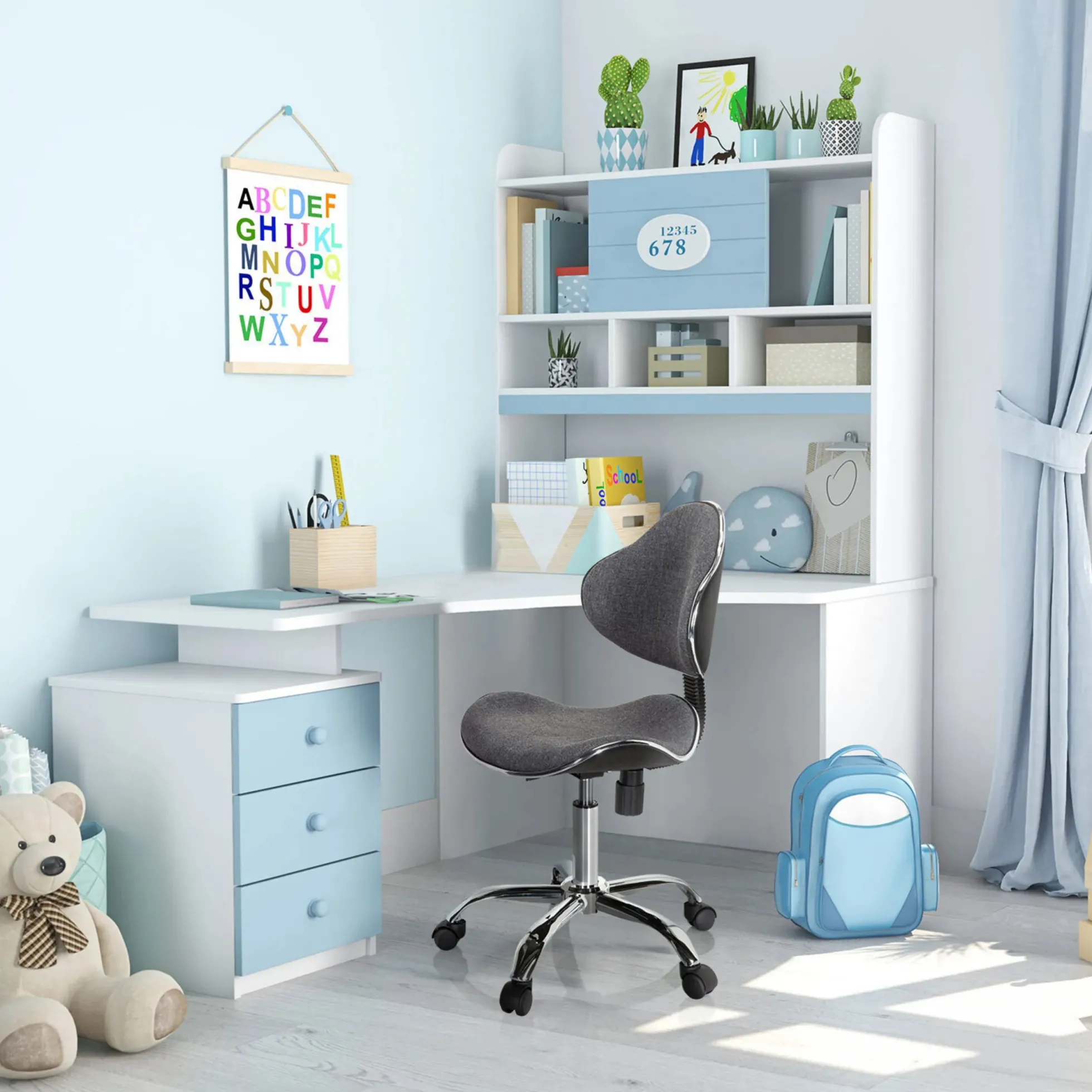 KIDDY GTI-3 - Kinderdrehstuhl Grau