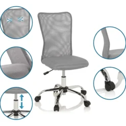 KIDDY NET I - Kinderdrehstuhl Grau
