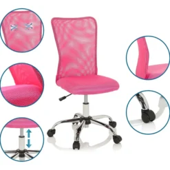 KIDDY NET I - Kinderdrehstuhl Rosa