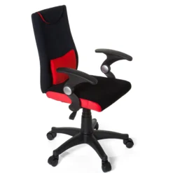KIDDY PRO AL - Kinderdrehstuhl Schwarz/Rot