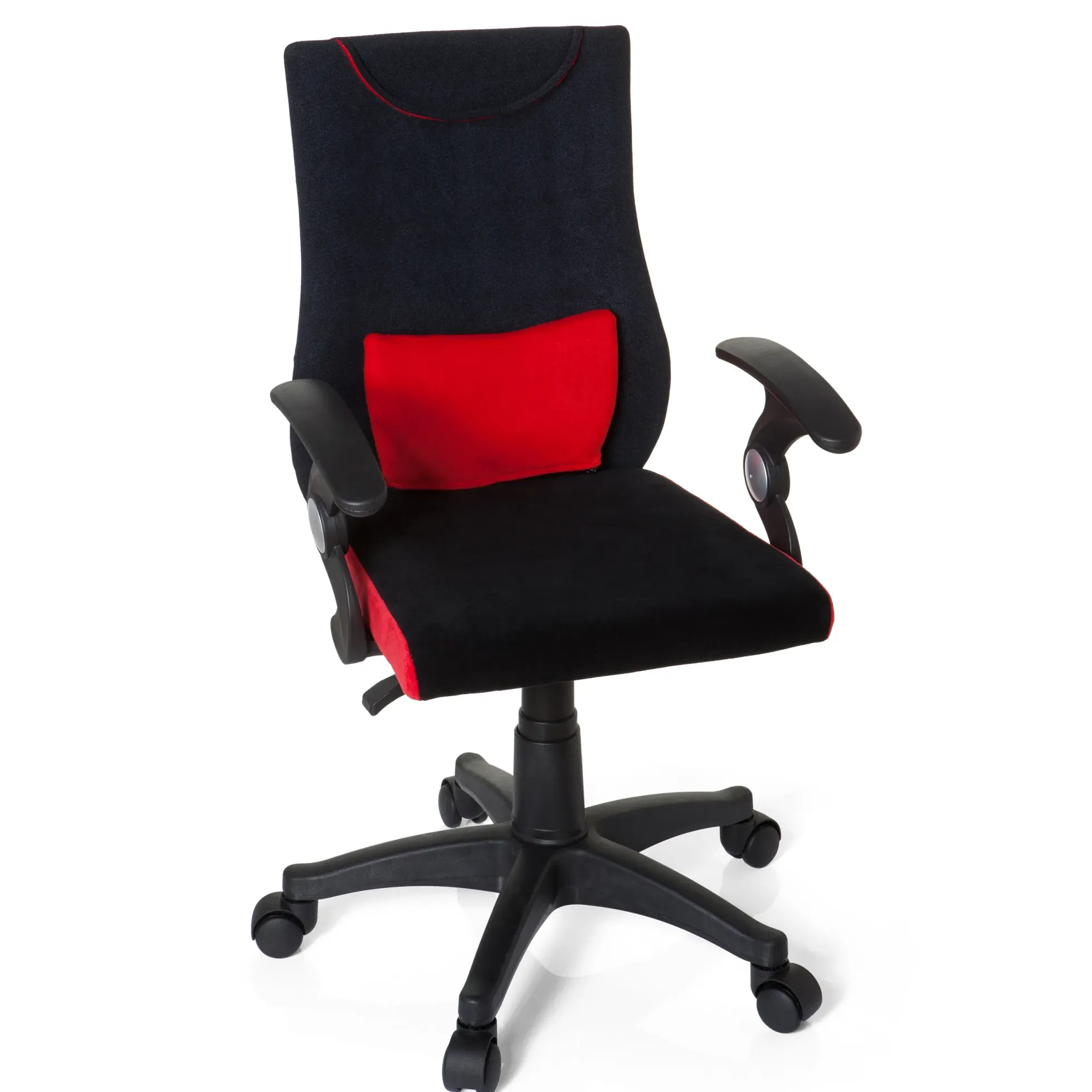 KIDDY PRO AL - Kinderdrehstuhl Schwarz/Rot