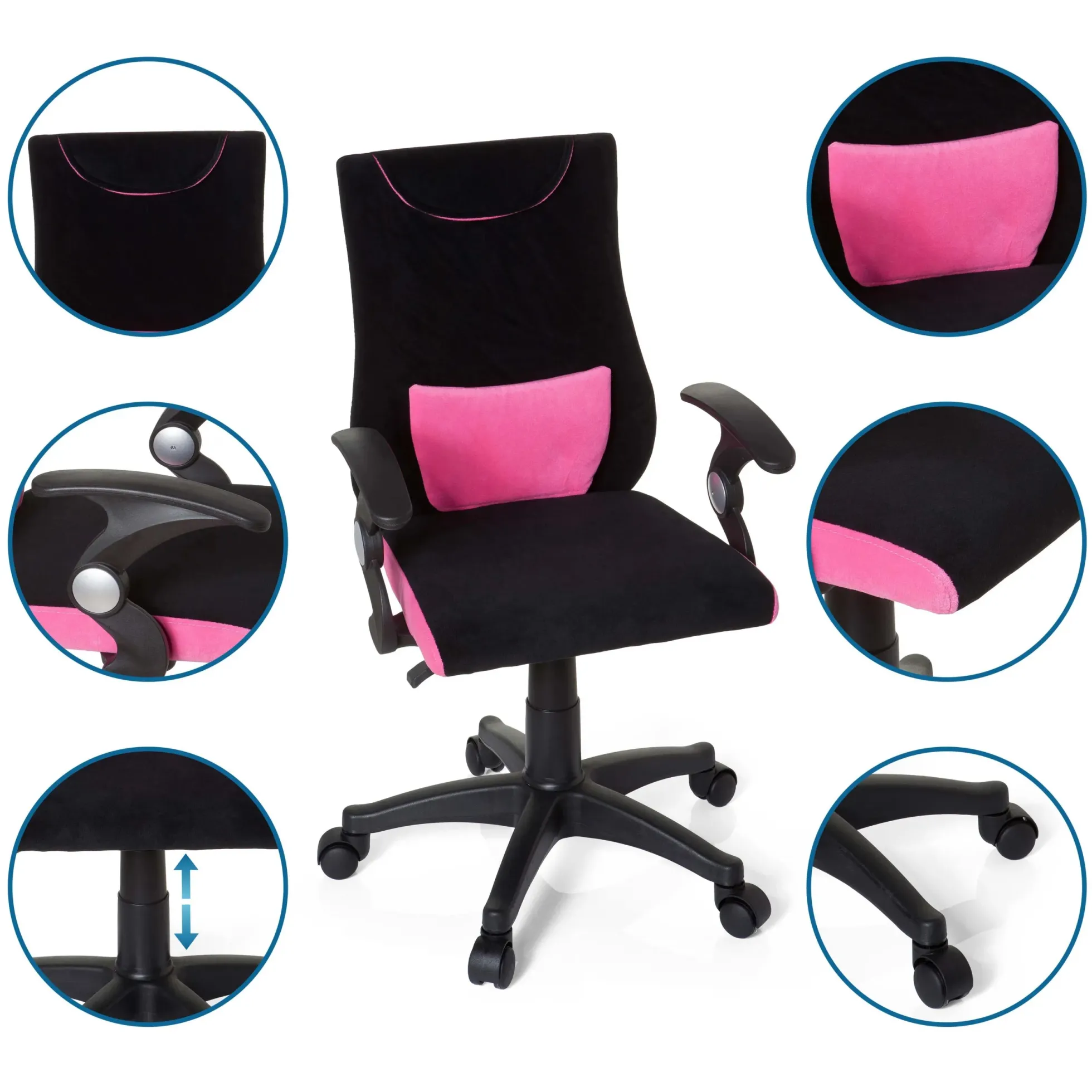 KIDDY PRO AL - Kinderdrehstuhl Pink