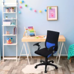 KIDDY PRO AL - Kinderdrehstuhl Schwarz/Blau