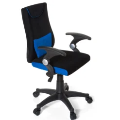KIDDY PRO AL - Kinderdrehstuhl Schwarz/Blau