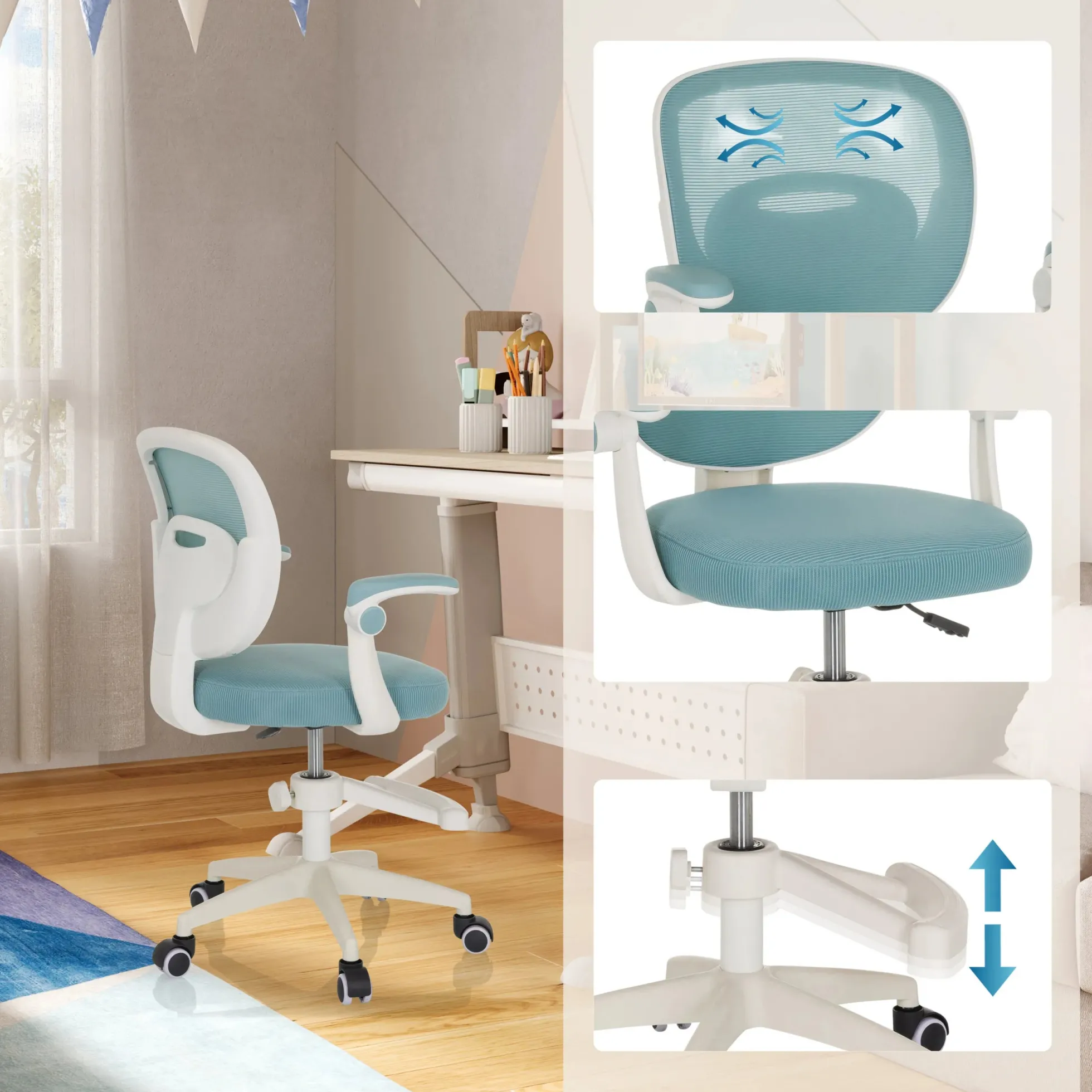 KIDDY SMART - Kinderdrehstuhl Aqua