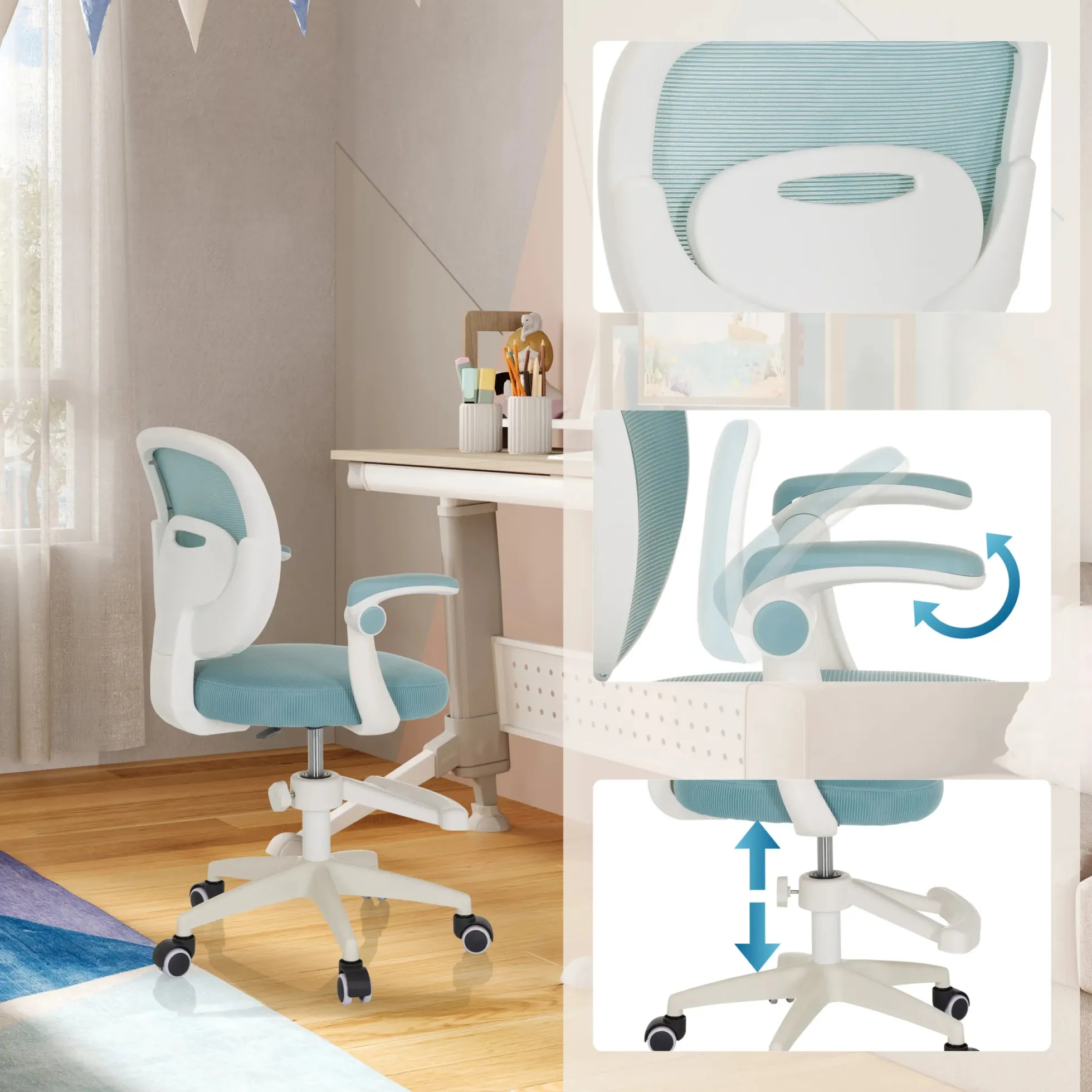KIDDY SMART - Kinderdrehstuhl Aqua