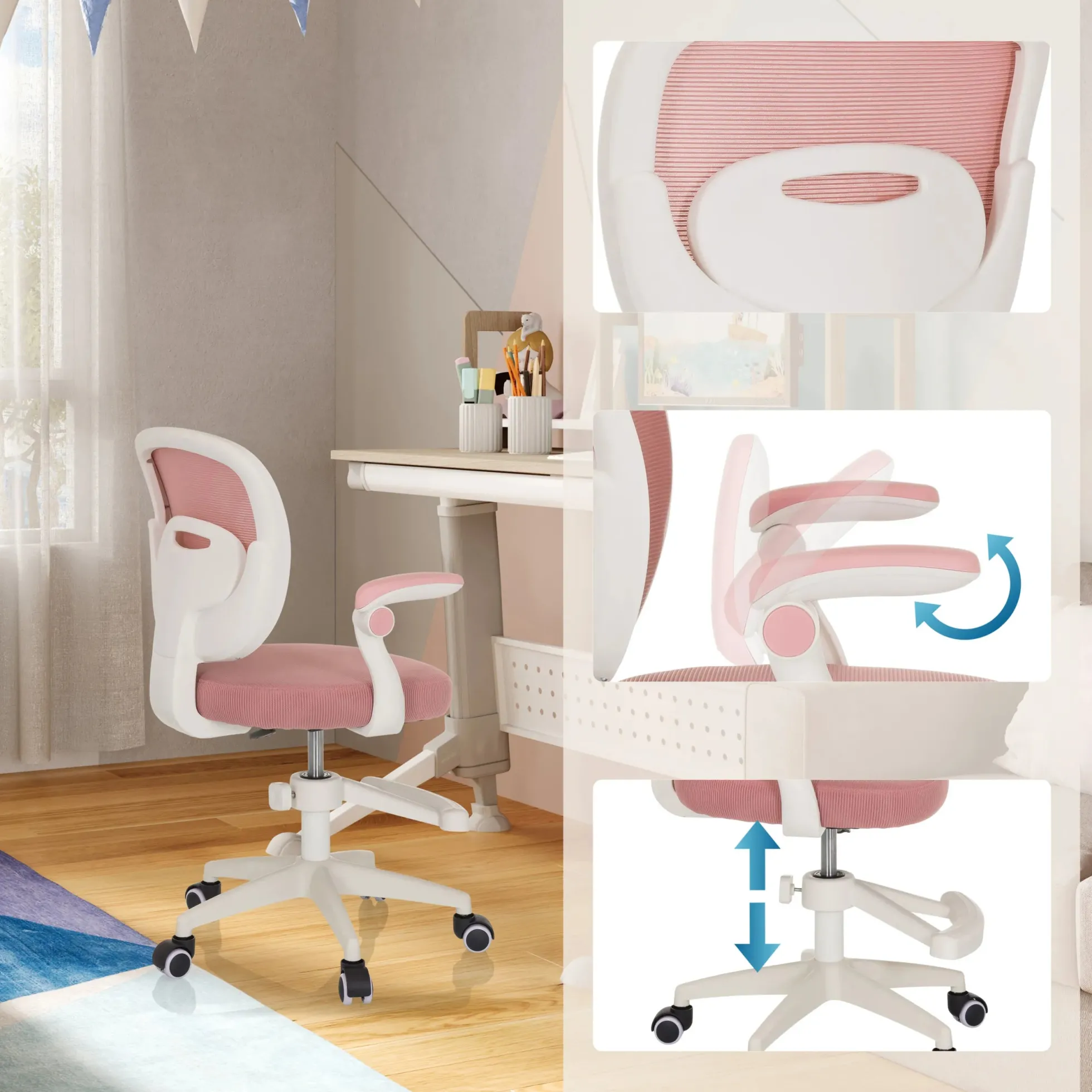 KIDDY SMART - Kinderdrehstuhl Rosa