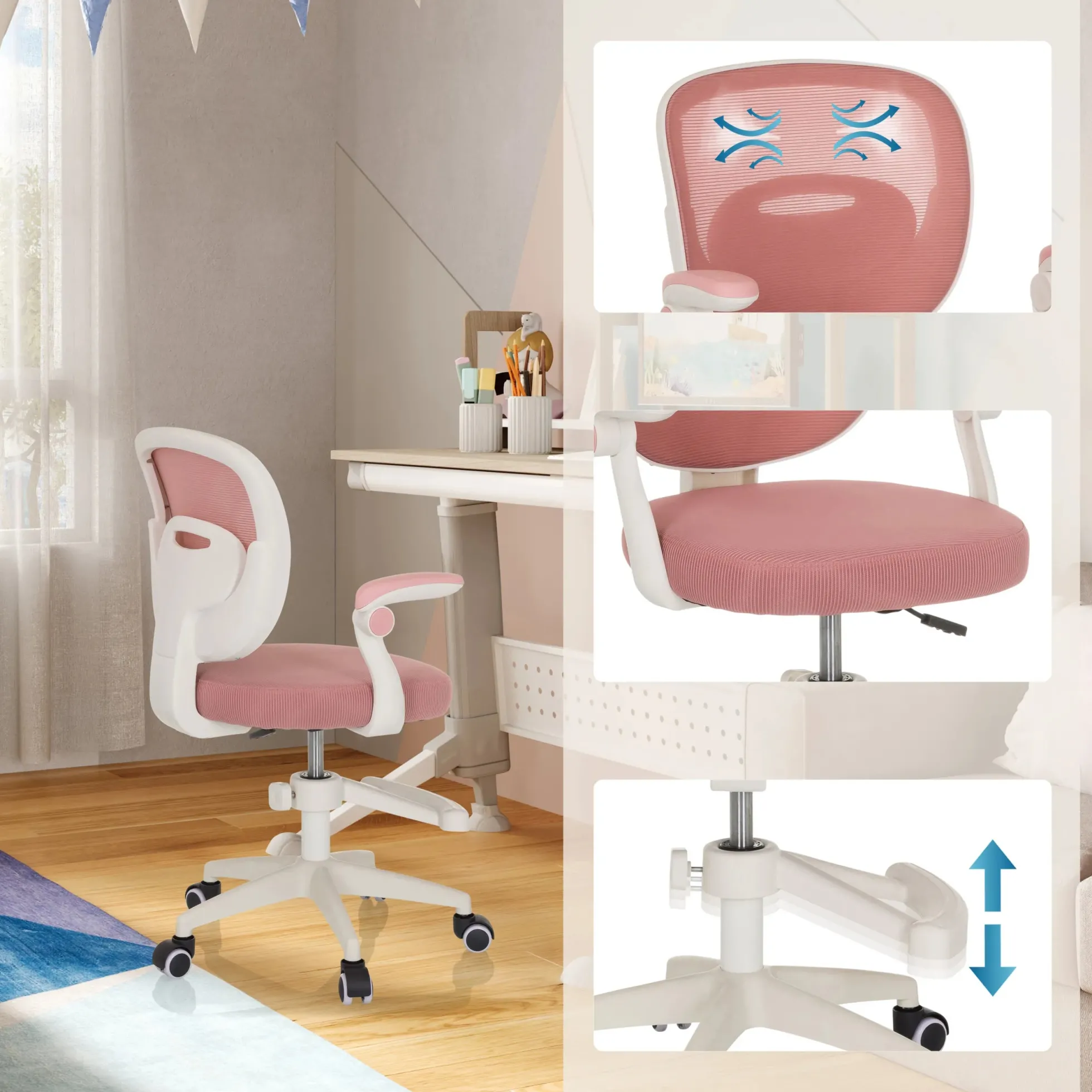 KIDDY SMART - Kinderdrehstuhl Rosa