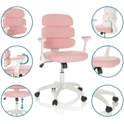 KID ERGOLINO W - Kinderdrehstuhl Rosa