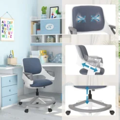 KID FLEX - Kinderdrehstuhl Blaugrau